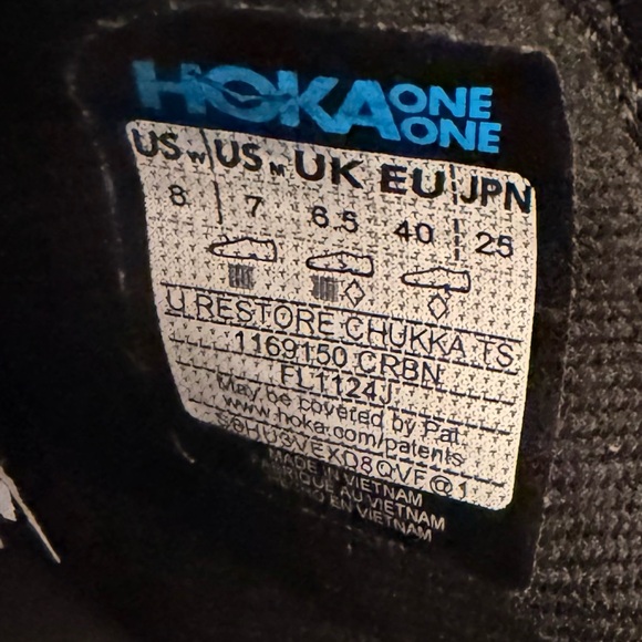 Hoka One One Women’s Stealth/Tech Restore Chukka Athletic Sneakers Size- 8 - Picture 11 of 11